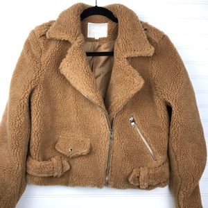 Camel Cozy Teddy Bear Jacket
